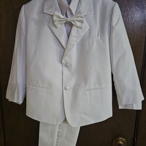 Kids White Formal Suit Set